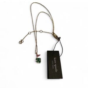 Kate Spade Golf Pendant Gold Necklace NWT